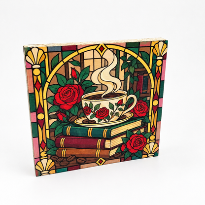 Textured Bookish Art on Wood | Original Illustrations by Wendy Owens
