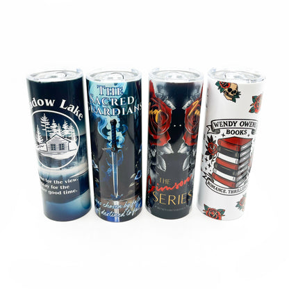 20 oz Tumbler with Straw - Stainless Steel - Drinkware Accessories - Wendy Owens Books