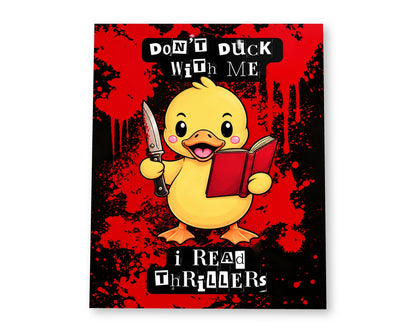 Thriller Duck 8x10 matte paper art print on white background