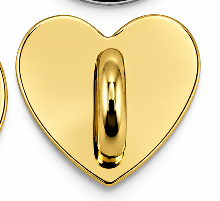 Kindle Charm Connector – Adhesive Back Charm Holder for Kindles, E-Readers & Phone Cases (Heart or Circle)