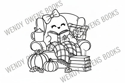 PRE-ORDER Ship date expected: September 25th The Pumpkin Patch Bookstore: A Little Monsters Coloring Book for Halloween, Thanksgiving & Christmas