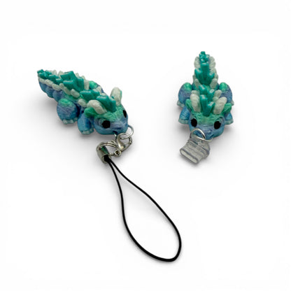 Book Dragon Charm Straps & Dust Plugs  - Cute 3d printed Charms for Kindles, E-Reader, Phones, etc
