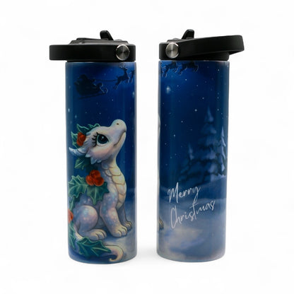 Emberly flip top 20 oz Tumbler with Straw - Stainless Steel - Drinkware Accessories - Wendy Owens Books