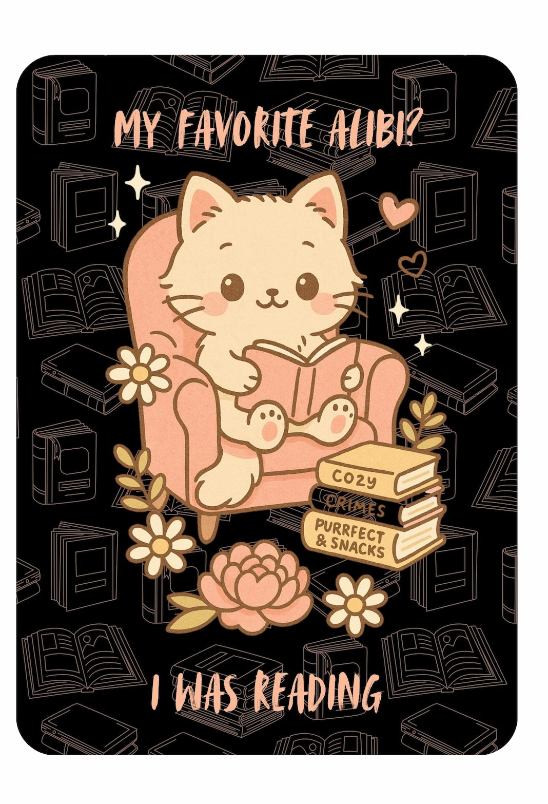 Thriller Kindle Insert – Original Bookish Art by Wendy Owens | E-Reader Clear Case Insert | Matte or Holographic Stars (Copy)
