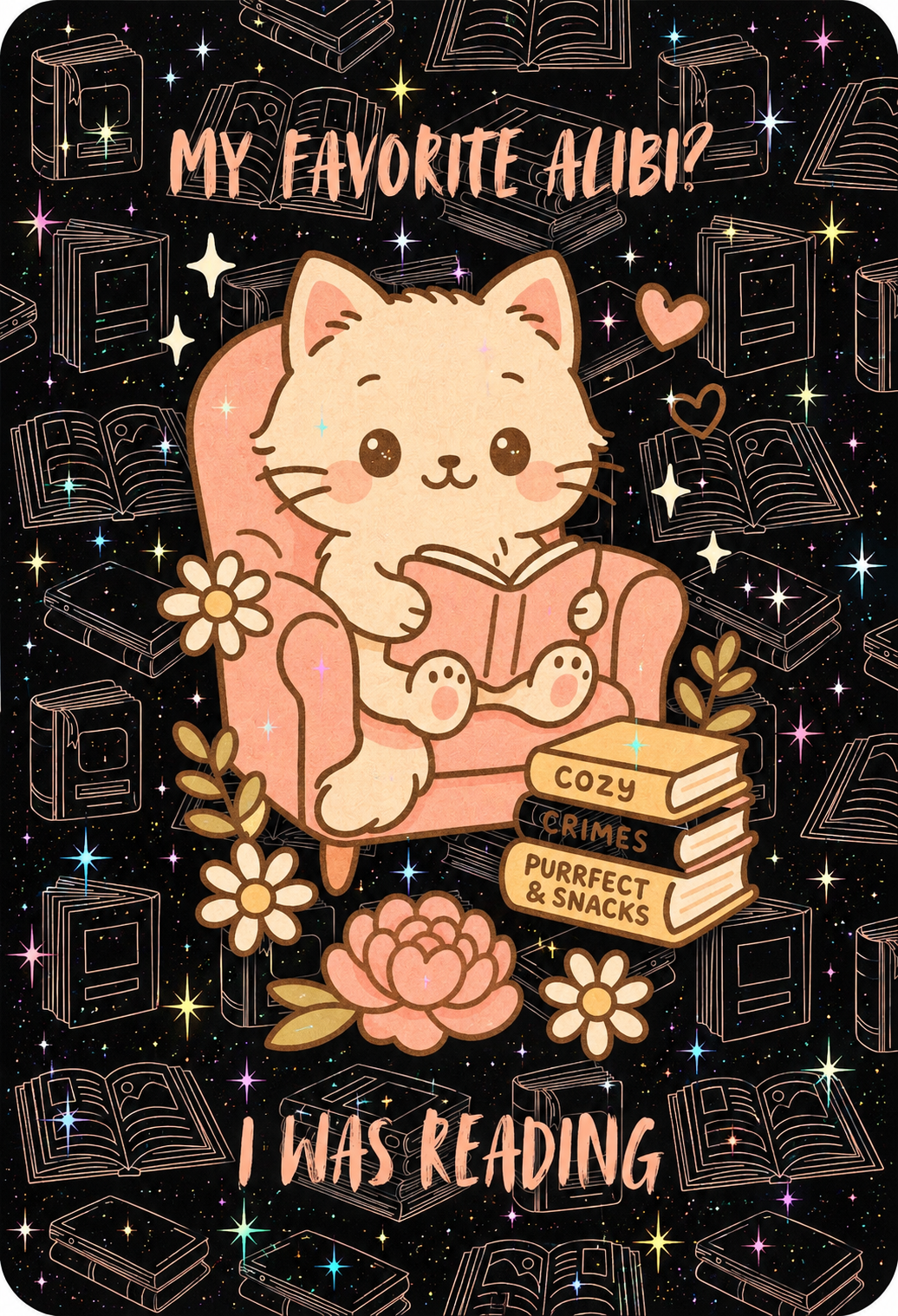 Thriller Kindle Insert – Original Bookish Art by Wendy Owens | E-Reader Clear Case Insert | Matte or Holographic Stars (Copy)