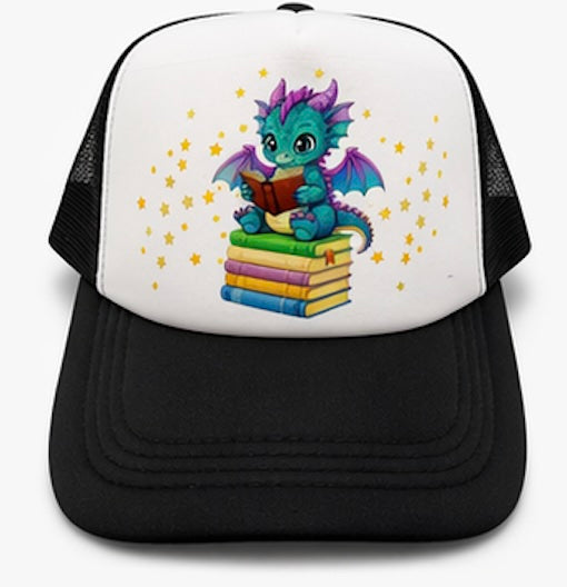 Book Dragon Trucker Hat for Readers and Book Lovers of Tik Tok