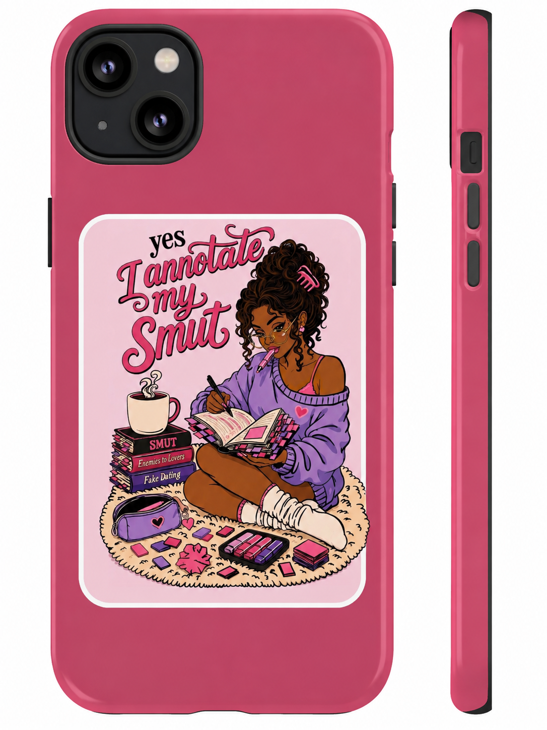 Character Based Book Lover Phone Case with MagSafe | BookTok Aesthetic | Reader Gift | Wireless Charging Compatible | Designs by Wendy Owens  iPhone 13 through 17 Pro Max & Air and Samsung Galaxy S26