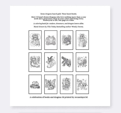 PRE-ORDER Early Bird Pricing - The Well-Read Dragon — A Coloring Book for Book Lovers & Dragon Lovers Alike