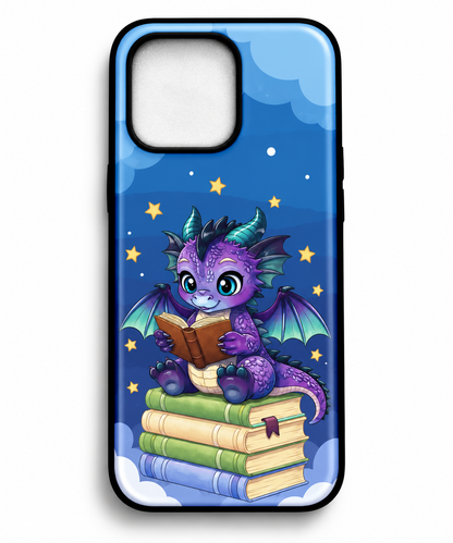 Book Dragons Phone Case| BookTok Aesthetic | Reader Gift | Wireless Charging Compatible | Designs by Wendy Owens  iPhone 13 through 17 Pro Max & Air and Samsung Galaxy and Pixel