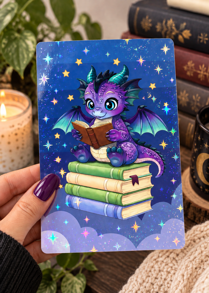 Basic 11th gen (2022) and Basic 12th gen (2024) Kindle Insert – Original Bookish Art by Wendy Owens | E-Reader Clear Case Insert | Matte or Holographic Stars