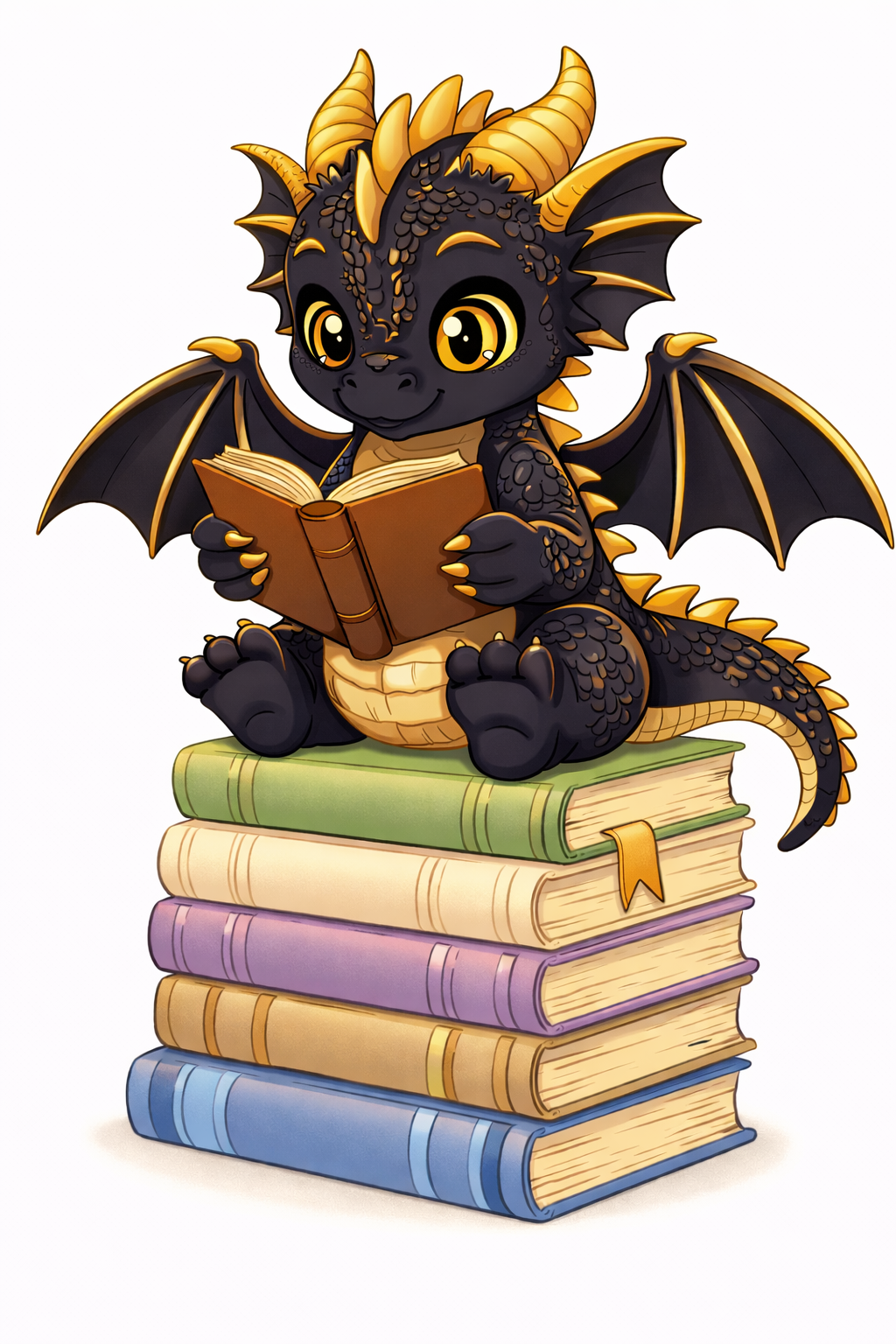 Book Dragon Canvas Totes - multiple options! Black bottom or color tote