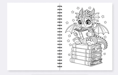 PRE-ORDER Early Bird Pricing - The Well-Read Dragon — A Coloring Book for Book Lovers & Dragon Lovers Alike