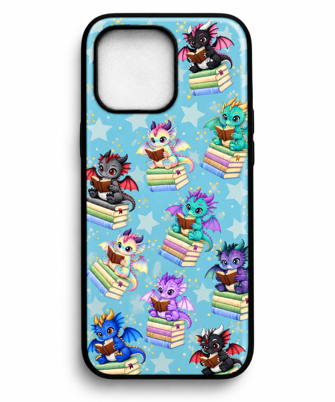 Book Dragons Phone Case| BookTok Aesthetic | Reader Gift | Wireless Charging Compatible | Designs by Wendy Owens  iPhone 13 through 17 Pro Max & Air and Samsung Galaxy and Pixel
