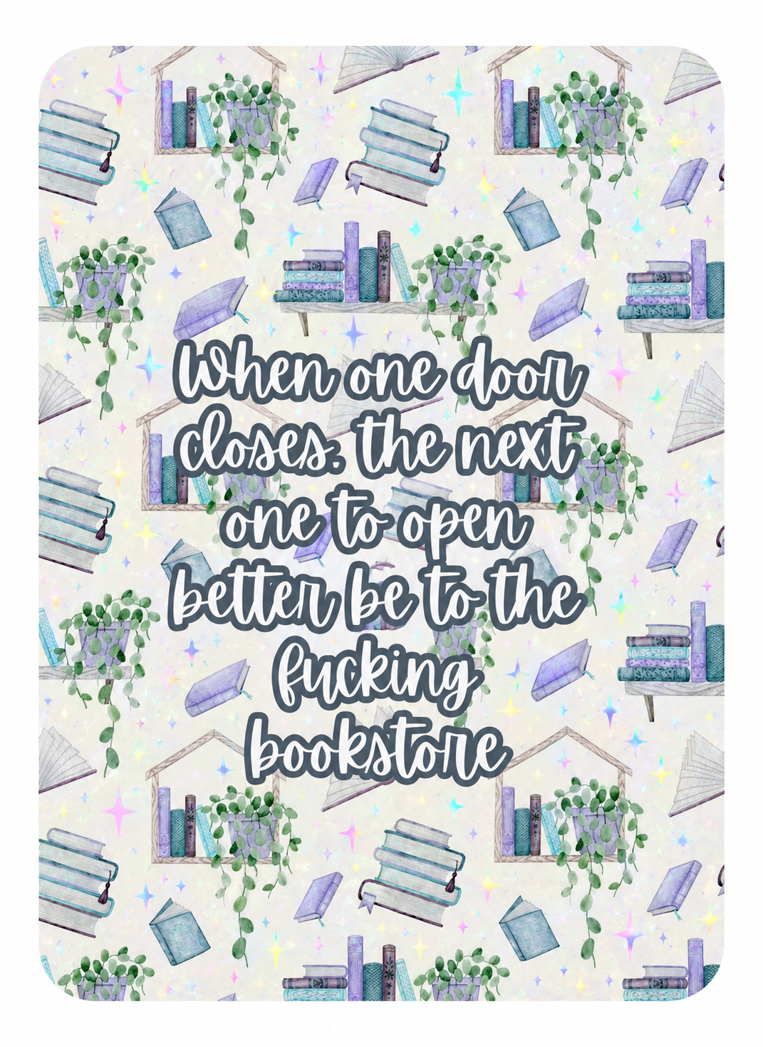 Basic 11th gen (2022) and Basic 12th gen (2024) Kindle Insert – Original Bookish Art by Wendy Owens | E-Reader Clear Case Insert | Matte or Holographic Stars