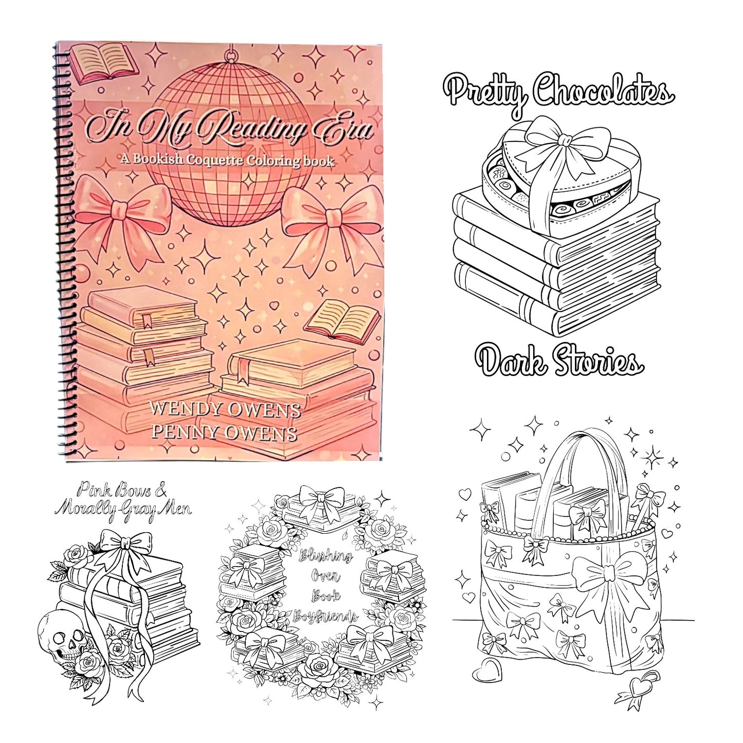 In My Bookish Era Coquette Coloring Book.