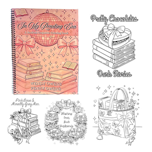 In My Bookish Era Coquette Coloring Book.