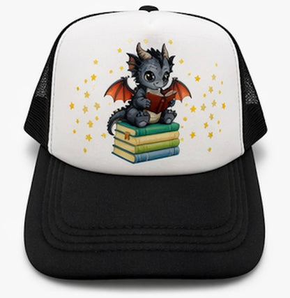 Book Dragon Trucker Hat for Readers and Book Lovers of Tik Tok