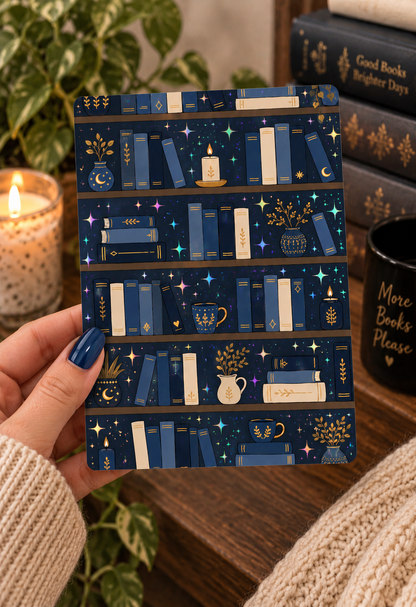 Basic 11th gen (2022) and Basic 12th gen (2024) Kindle Insert – Original Bookish Art by Wendy Owens | E-Reader Clear Case Insert | Matte or Holographic Stars