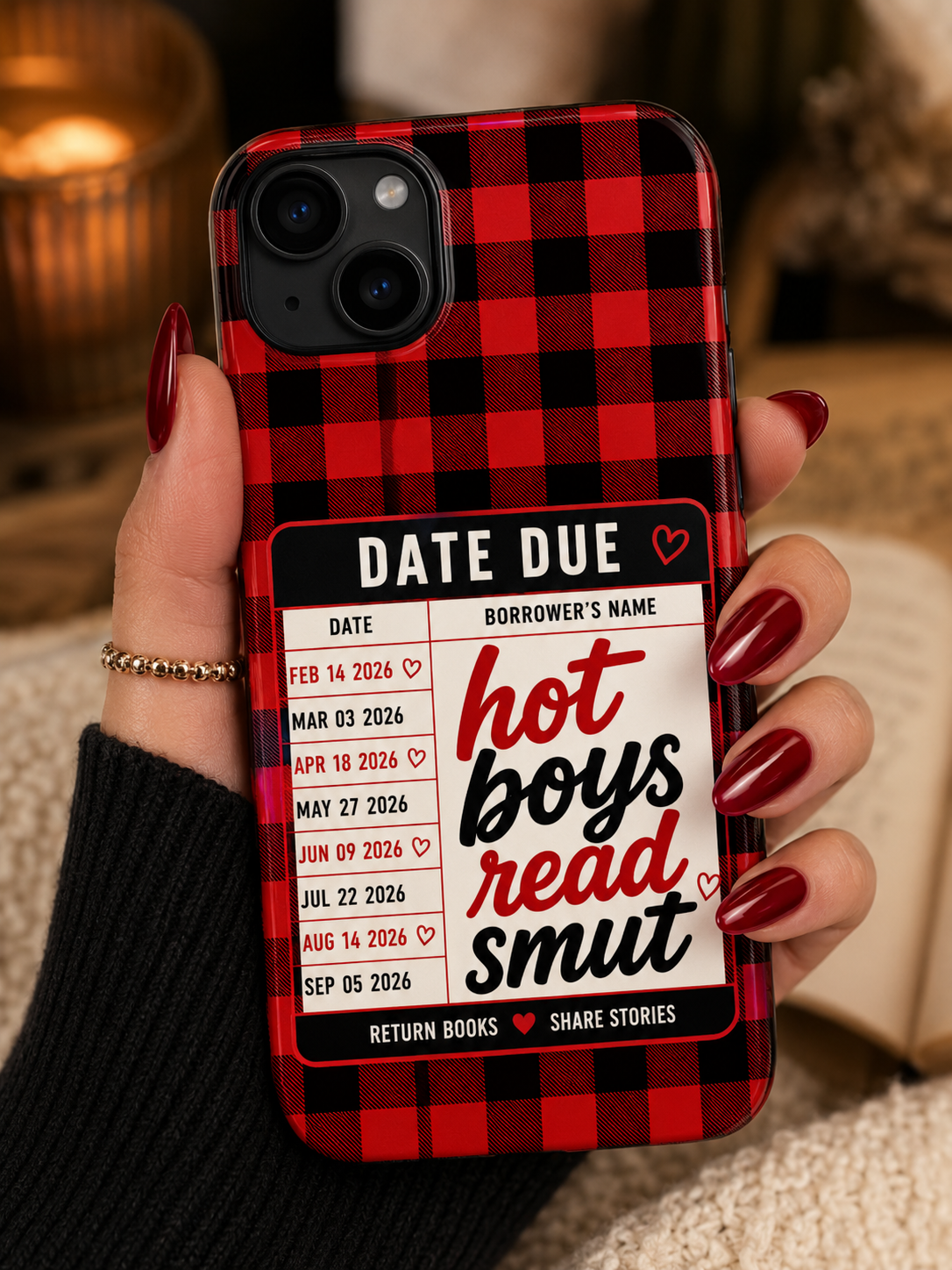 Word Based Book Lover Phone Case with MagSafe | BookTok Aesthetic | Reader Gift | Wireless Charging Compatible | Designs by Wendy Owens  iPhone 13 through 17 Pro Max & Air and Samsung Galaxy S26 (Copy)