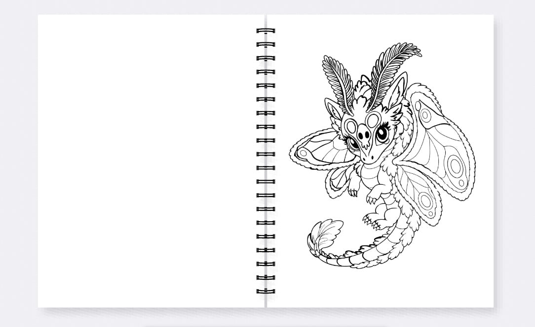 PRE-ORDER Early Bird Pricing - The Well-Read Dragon — A Coloring Book for Book Lovers & Dragon Lovers Alike