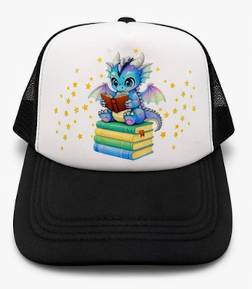 Book Dragon Trucker Hat for Readers and Book Lovers of Tik Tok
