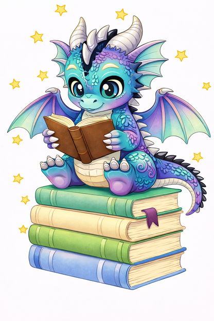 Bookish Dragon 13x13 inch pillow case - multiple options