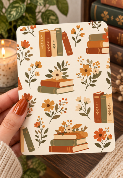 Basic 11th gen (2022) and Basic 12th gen (2024) Kindle Insert – Original Bookish Art by Wendy Owens | E-Reader Clear Case Insert | Matte or Holographic Stars