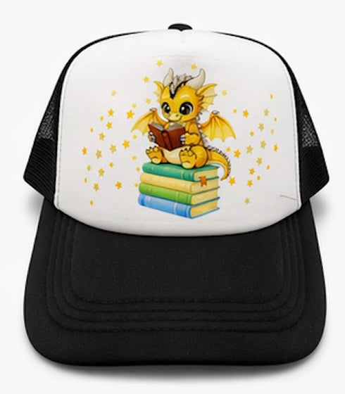 Book Dragon Trucker Hat for Readers and Book Lovers of Tik Tok