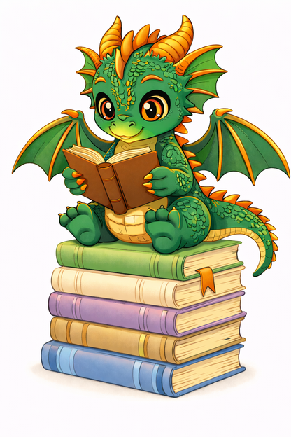 Book Dragon Canvas Totes - multiple options! Black bottom or color tote