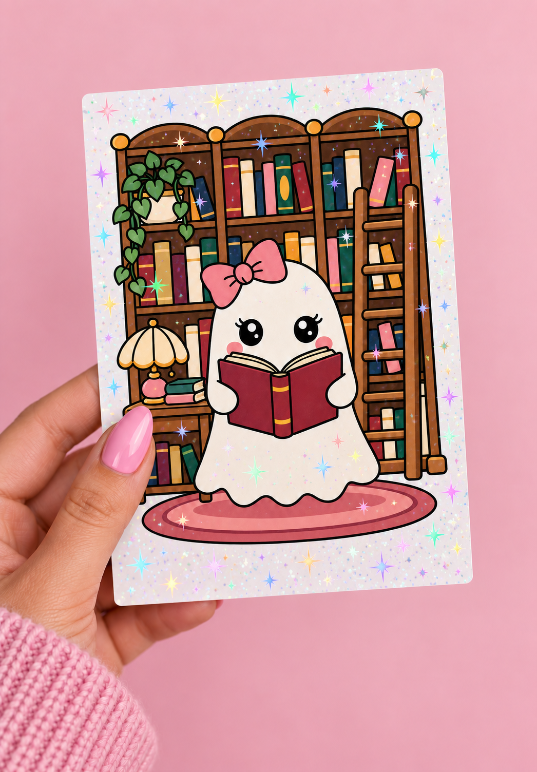 Basic 11th gen (2022) and Basic 12th gen (2024) Kindle Insert – Original Bookish Art by Wendy Owens | E-Reader Clear Case Insert | Matte or Holographic Stars