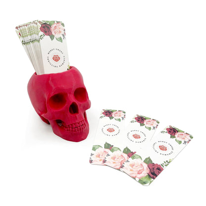 3D Printed Skull Pen Holder – Bookish Decor for Desk or Vanity | Fantasy-Inspired Organizer