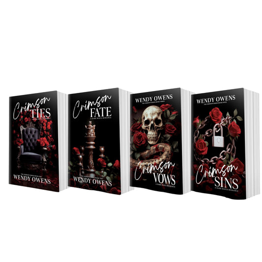 Crimson Series – 4 Book Spicy Mafia Romance Set | Signed Paperback Dark Romance Collection by USA Today Bestselling Author Wendy Owens