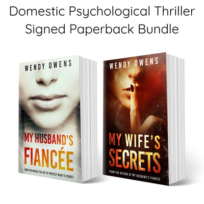 Signed Thriller Book Bundle – My Husband's Fiancee & My Wife's Secrets | 2 Domestic Thriller Bestsellers