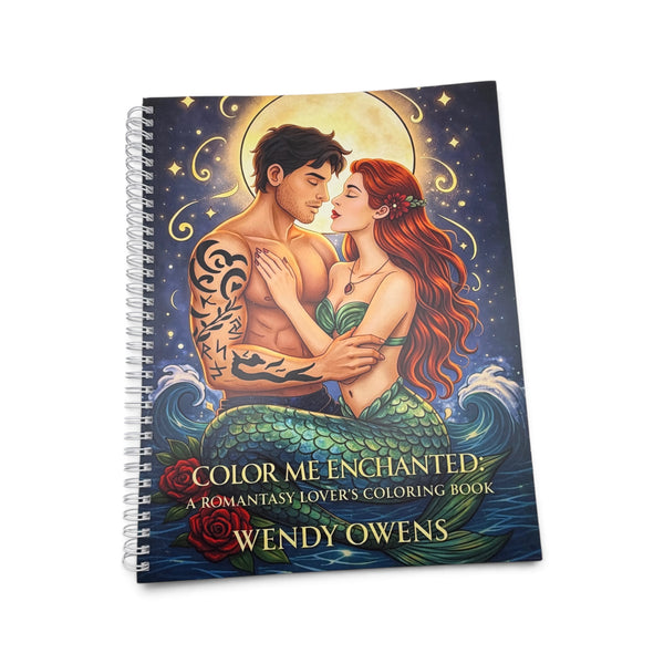 Color Me Enchanted - A Romantasy Bookish Coloring Book 8.5 x 11 Spiral Bound