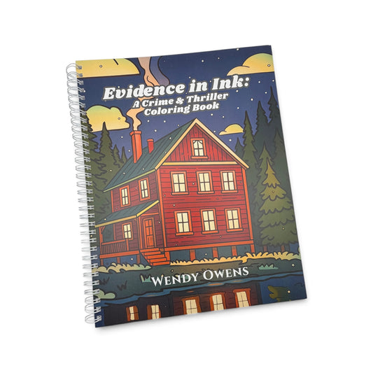 Mystery & Thriller Bookish Coloring Book 8.5 x 11 Spiral Bound