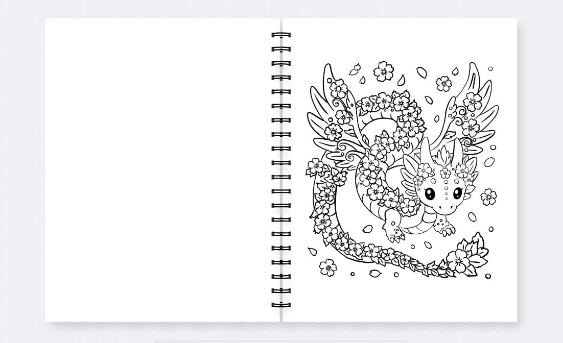 PRE-ORDER Early Bird Pricing - The Well-Read Dragon — A Coloring Book for Book Lovers & Dragon Lovers Alike