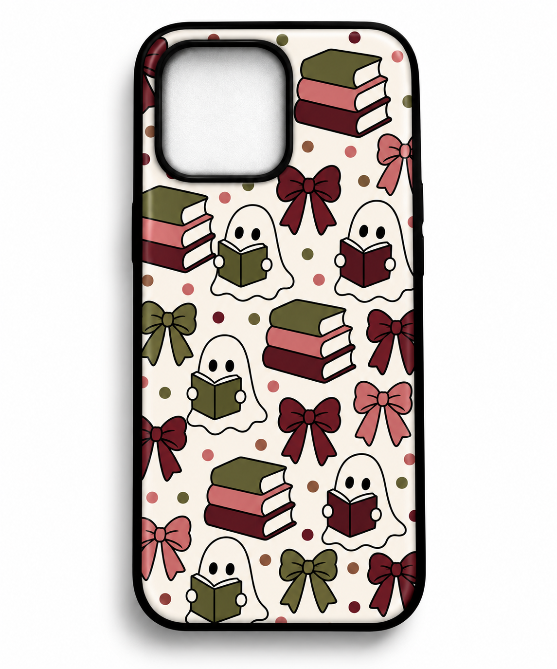 Bookish Pattern for Book Lovers Phone Case| BookTok Aesthetic | Reader Gift | Wireless Charging Compatible | Designs by Wendy Owens  iPhone 13 through 17 Pro Max & Air and Samsung Galaxy and Pixel