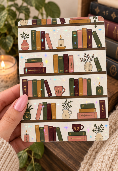Basic 11th gen (2022) and Basic 12th gen (2024) Kindle Insert – Original Bookish Art by Wendy Owens | E-Reader Clear Case Insert | Matte or Holographic Stars