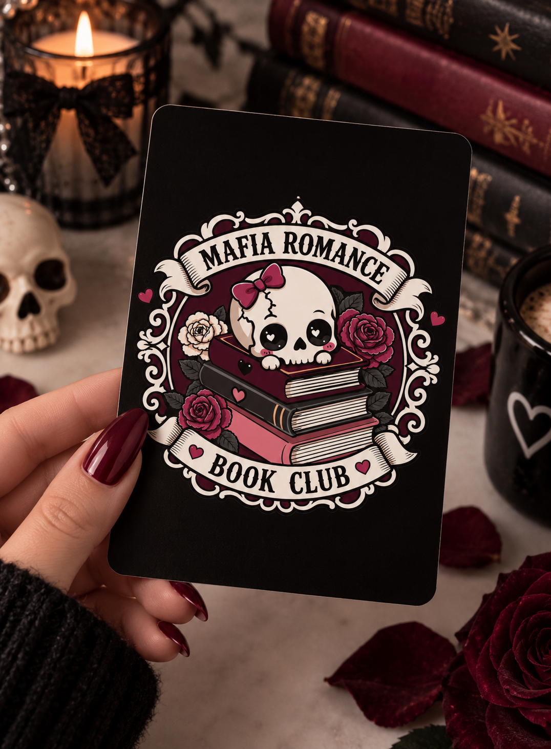 Morally Grey Kindle Insert – Original Bookish Art by Wendy Owens | E-Reader Clear Case Insert | Matte or Holographic Stars
