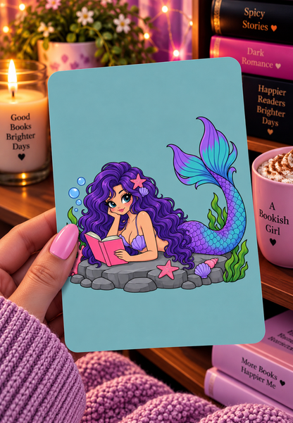 Basic 11th gen (2022) and Basic 12th gen (2024) Kindle Insert – Original Bookish Art by Wendy Owens | E-Reader Clear Case Insert | Matte or Holographic Stars