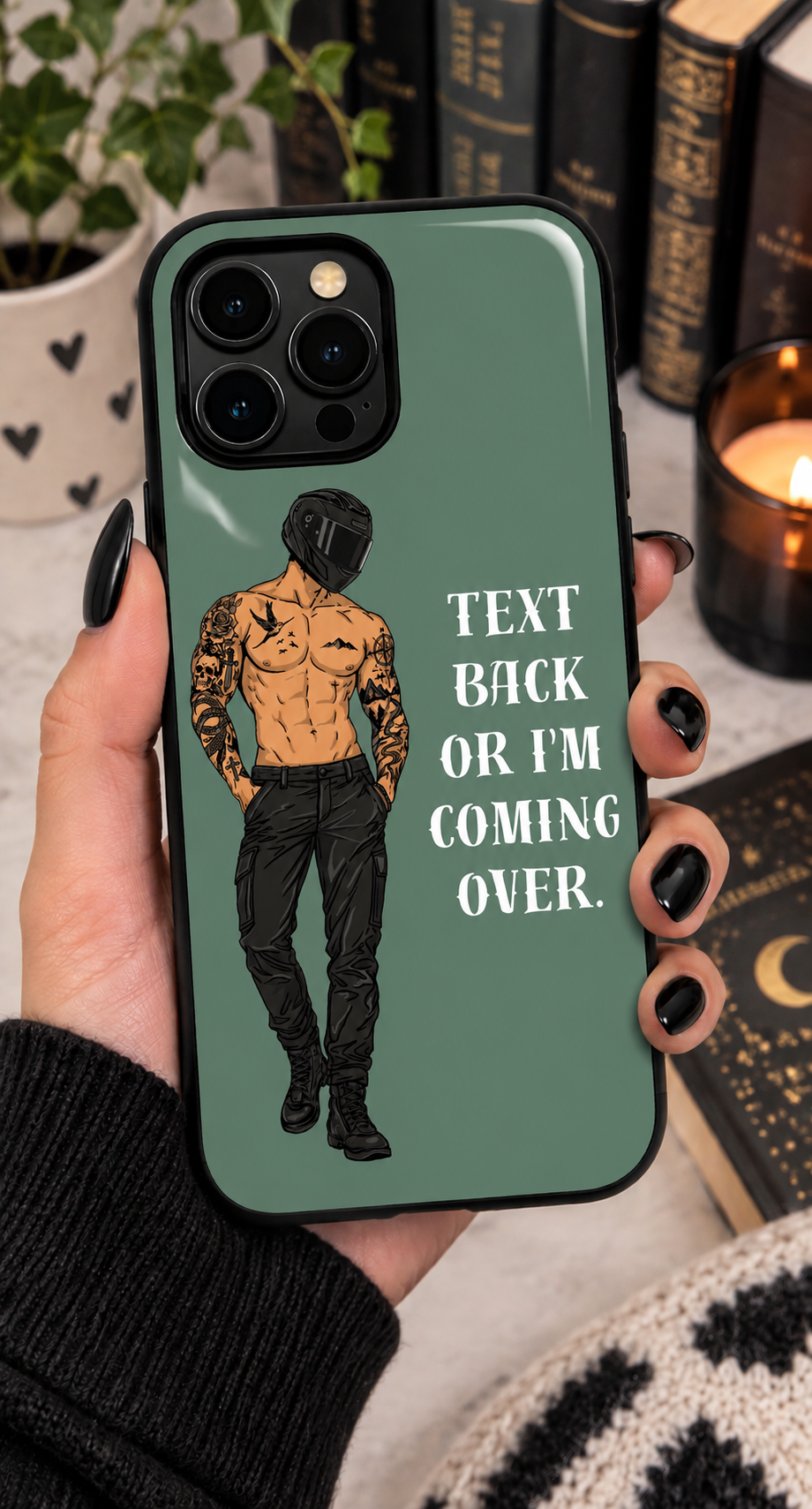 Masked Men for Book Lovers Phone Case| BookTok Aesthetic | Reader Gift | Wireless Charging Compatible | Designs by Wendy Owens  iPhone 13 through 17 Pro Max & Air and Samsung Galaxy and Pixel