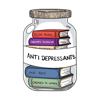 Small canvas Tote featuring double sided original print of a Wendy Owens Design