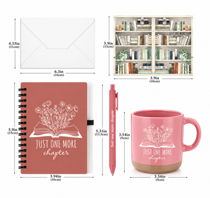 Bookish Gift Set — Mug, Journal, Pen & Bookmark | 6 Designs