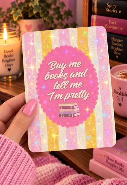 Basic 11th gen (2022) and Basic 12th gen (2024) Kindle Insert – Original Bookish Art by Wendy Owens | E-Reader Clear Case Insert | Matte or Holographic Stars