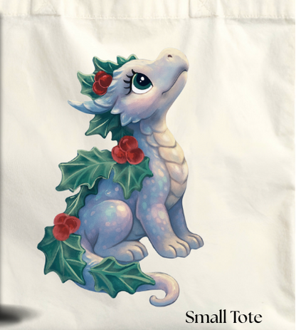 Small canvas Tote featuring double sided original print of a Wendy Owens Design