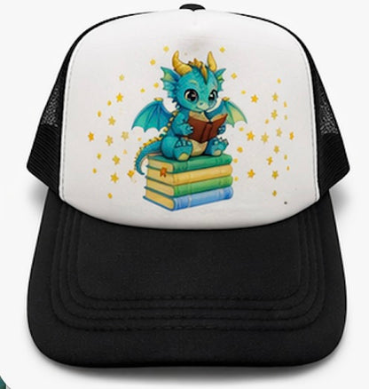 Book Dragon Trucker Hat for Readers and Book Lovers of Tik Tok