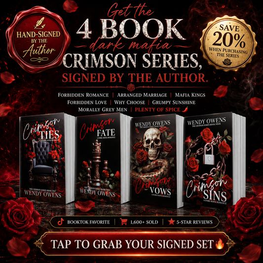 Crimson Series – 4 Book Spicy Mafia Romance Set | Signed Paperback Dark Romance Collection by USA Today Bestselling Author Wendy Owens