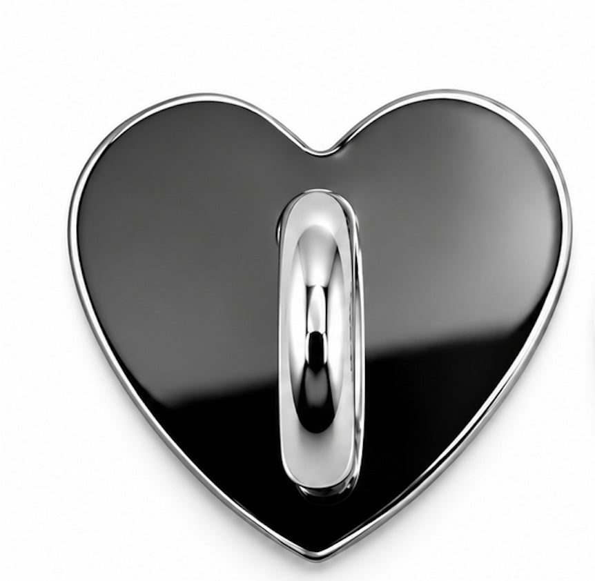 Kindle Charm Connector – Adhesive Back Charm Holder for Kindles, E-Readers & Phone Cases (Heart or Circle)
