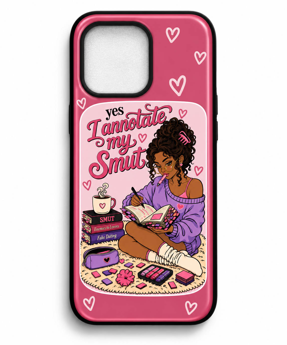 Trope Book Lover sayings Phone Case| BookTok Aesthetic | Reader Gift | Wireless Charging Compatible | Designs by Wendy Owens  iPhone 13 through 17 Pro Max & Air and Samsung Galaxy and Pixel