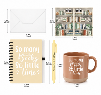 Bookish Gift Set — Mug, Journal, Pen & Bookmark | 6 Designs